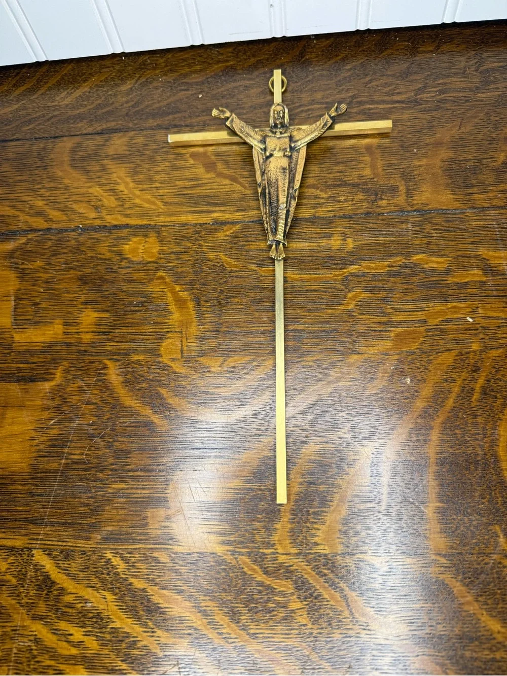 Gold Wall Cross with Christ Figure - Decorative Home Wall Decor